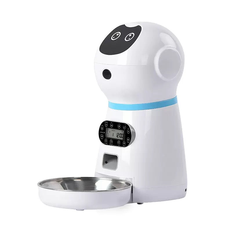 Distributeur automatique de croquettes 3,5 L pour chat et chien — Distributeur programmable avec enregistreur vocal | PawlyBro