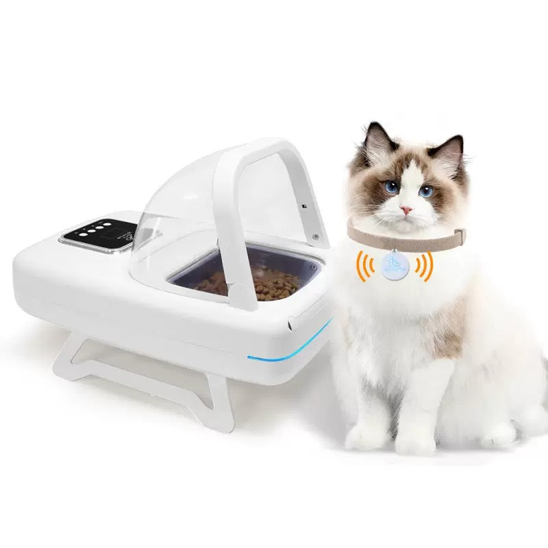 RFID Activated Automatic Pet Feeder | Chip-Controlled Food Dispenser for Dogs & Cats