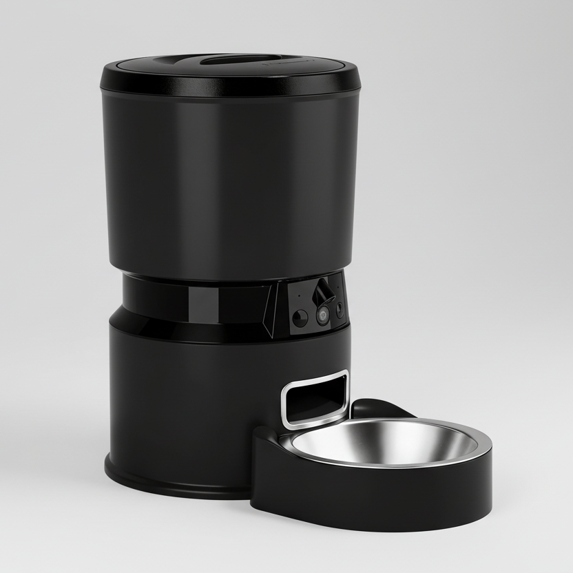 PawlyBro 4L Smart Pet Feeder with 1080P Camera - Front View