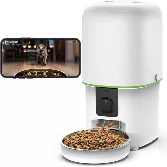 Smart Automatic Pet Feeder with Camera – 4L, HD Video & Two-Way Audio | PawlyBro