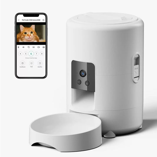 PawlyBro Airo 2L Smart Automatic Pet Feeder – Quiet, App-Controlled, Timed Meals for Cats & Small Dogs