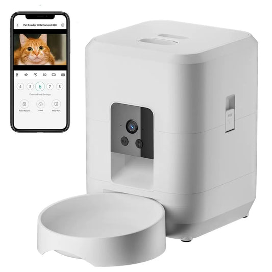 PawlyBro Airo 2L Smart Automatic Pet Feeder with HD Camera – App-Controlled, Remote Monitoring for Cats & Small Dogs