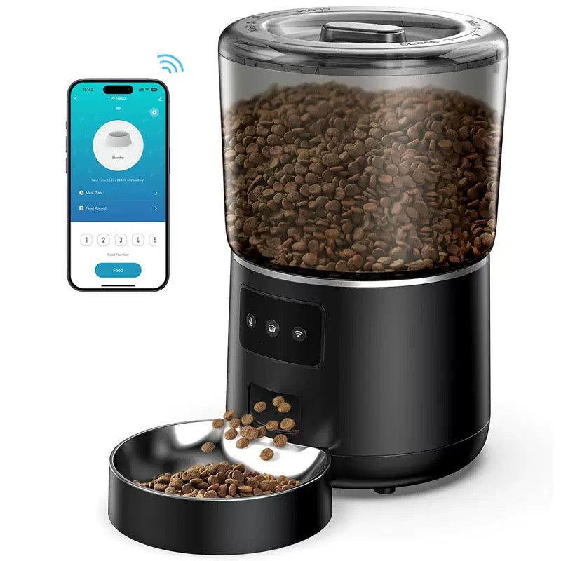 Smart Automatic Pet Feeder – 4L Wi-Fi App Control & Voice Recorder for Cats & Dogs | PawlyBro