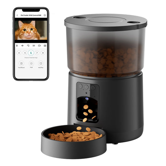Smart Automatic Pet Feeder 3L | Video & Voice, Precision Dispensing, Anti-Jam
