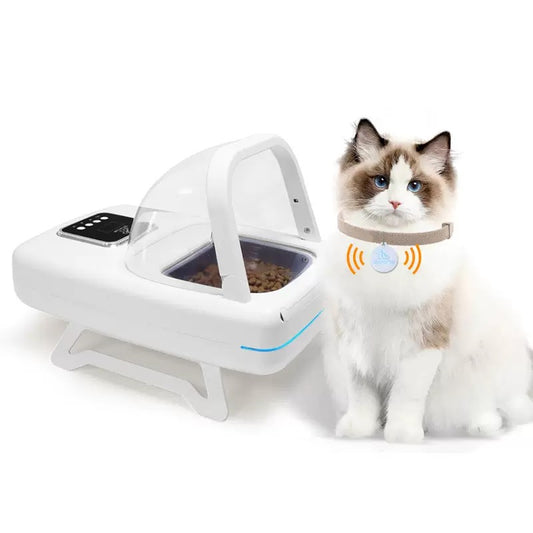 RFID Activated Automatic Pet Feeder | Chip-Controlled Food Dispenser for Dogs & Cats